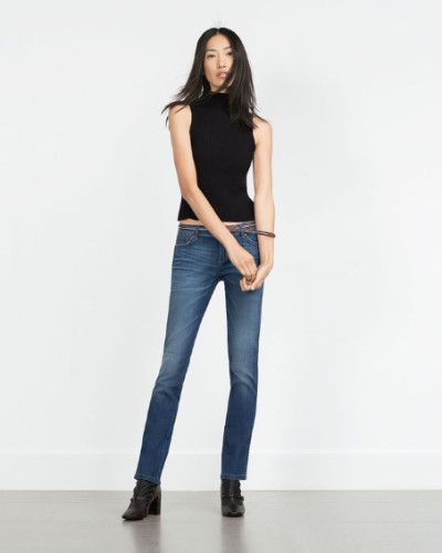 Straight tube jeans