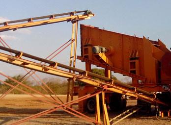 移动破碎筛分站