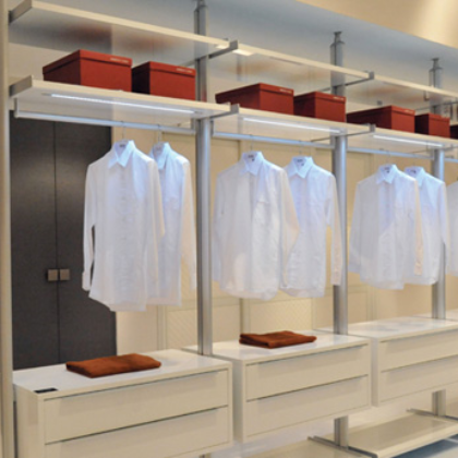 White acrylic aluminum cloakroom