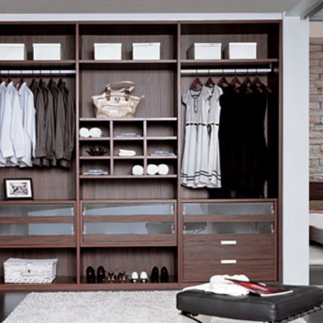 New light Walnut cloakroom