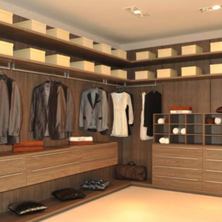 灰檀挂墙式衣帽间